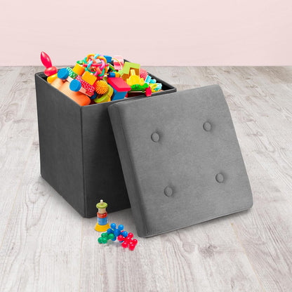 Sorbus Storage Ottoman Bench – Collapsible/Folding Bench Chest with Cover – Perfect Toy and Shoe