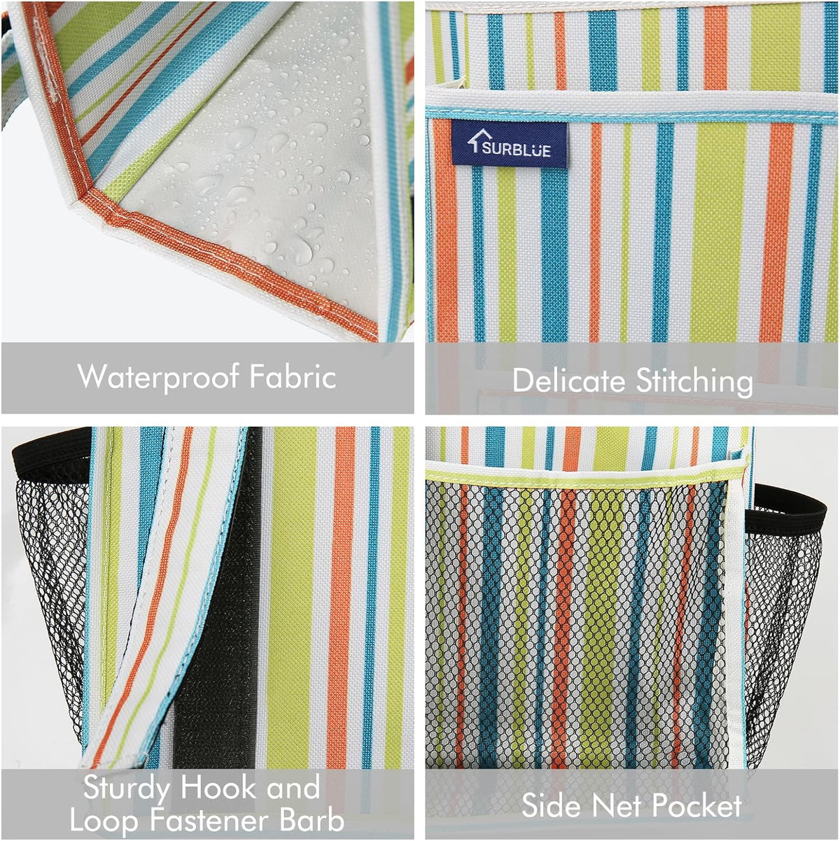 Surblue Bedside Caddy Hanging Bed Organizer Storage Bag Pocket for Bunk and Hospital Beds, College