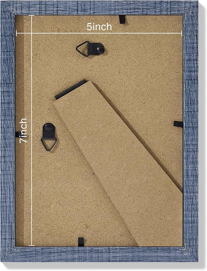 Vittanly 5x7 Picture Frames Set of 9, Shatter Resistant Plexiglass, Display 4x6 Pictures with Mat
