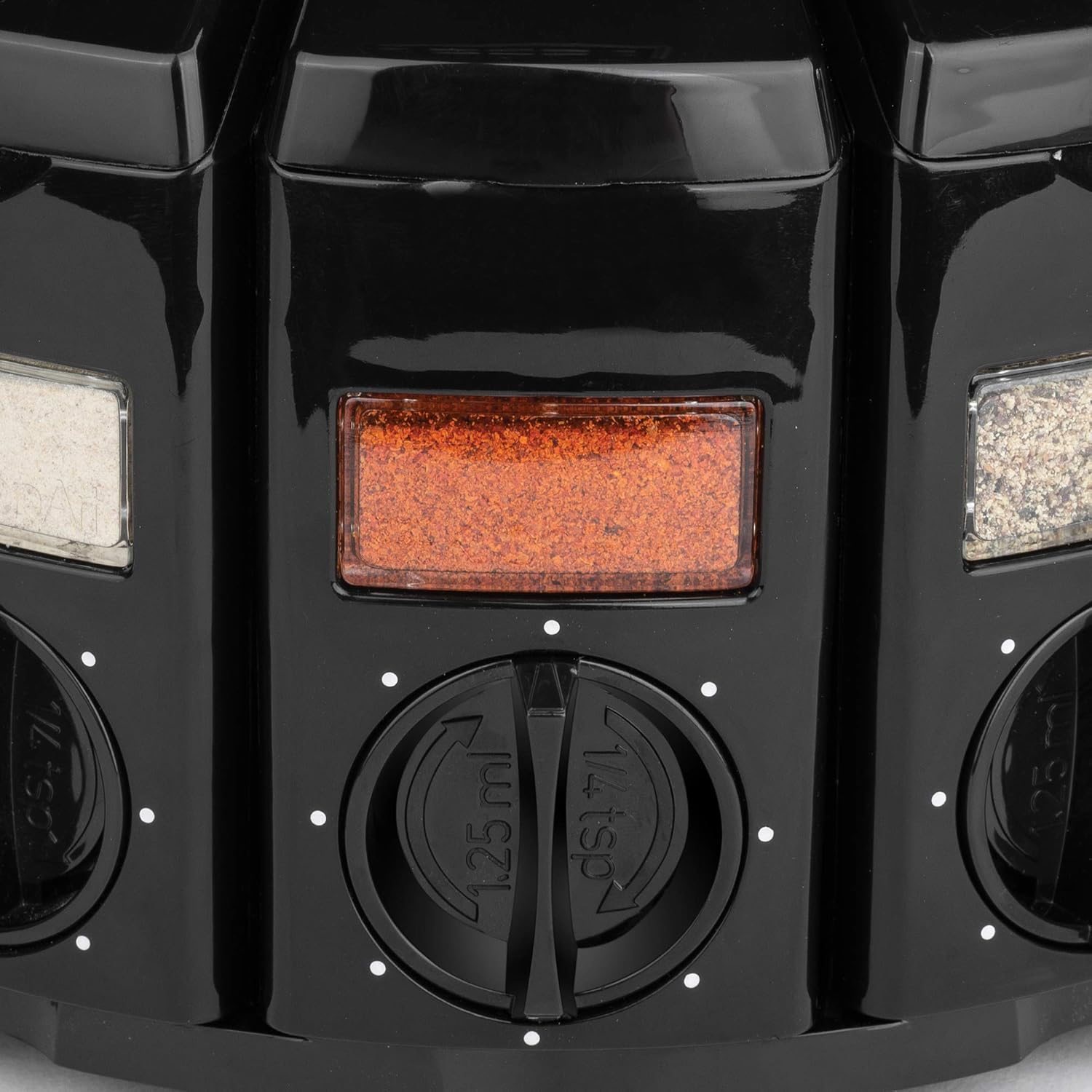 Kitchen Art Spice Rack Select-A-Spice Auto-Measure Carousel 12 Compartments Black 8.75 x 8.75 x 6