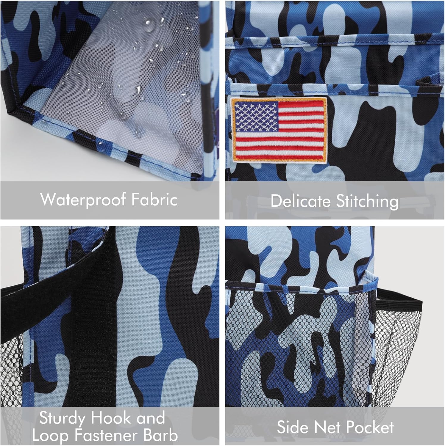 Surblue Bedside Caddy Hanging Organizer Storage Bag Pocket for Bunk, Hospital, College Dorm Rooms