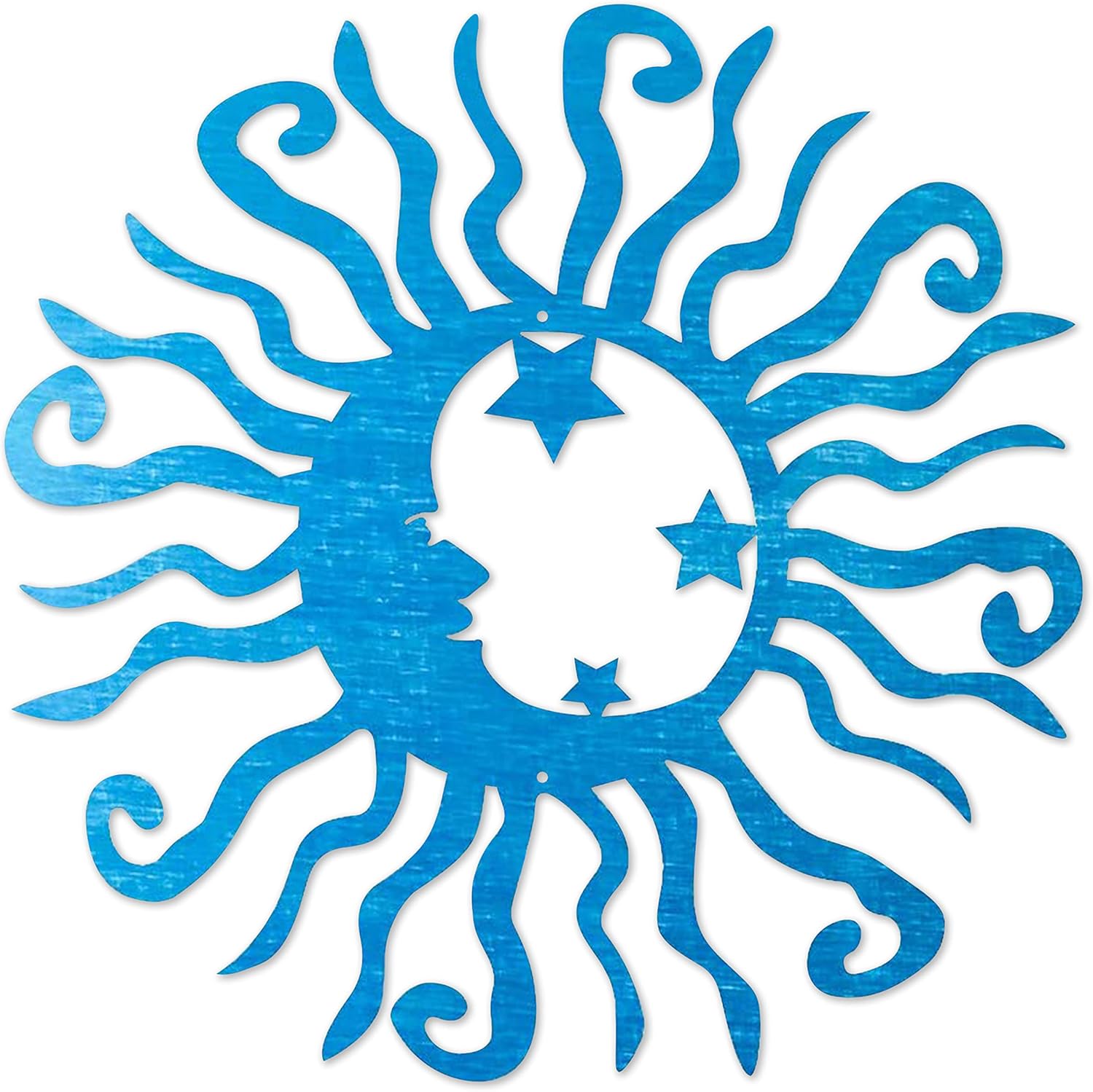 Riverside Designs Wacky Solar Moon Metal Wall Art Steel Outdoor Decor | Heavy-Duty and Waterproof |