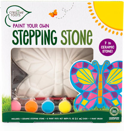 Creative Roots Mosaic Butterfly Stepping Stone Kit, Includes 7-Inch Ceramic Stepping Stone & 6