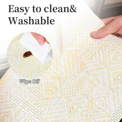 Vinyl Plastic Placemats Set of 6 Washable Heat Resistant Non-Slip Elegant Indoor Outdoor Kitchen