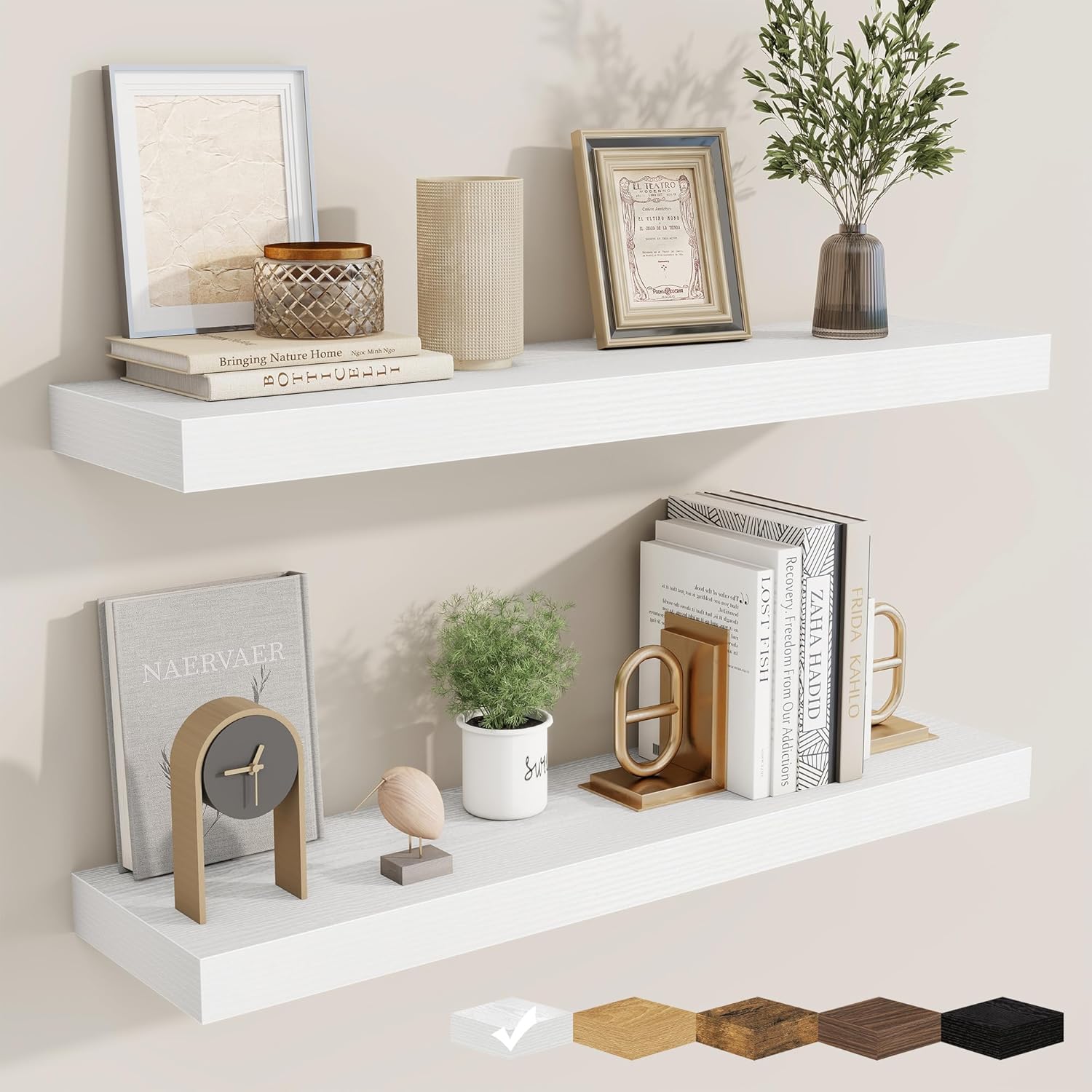 fuqing Floating Shelves for Wall, Bathroom Shelf Wall Mounted for Storage, Shelves with Invisible