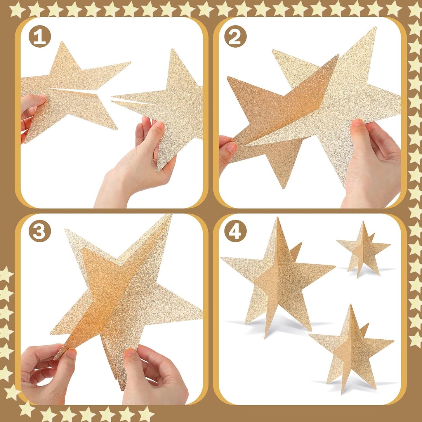 45 Pcs 3D Star Centerpieces Movie Night Decorations for Table in 3 Sizes Hanging Supplies for Red