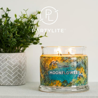 PartyLite 3-Wick Jar Candle, Highly Fragranced Clean Burning Glass Candle, 25-45 Hours Burn Time