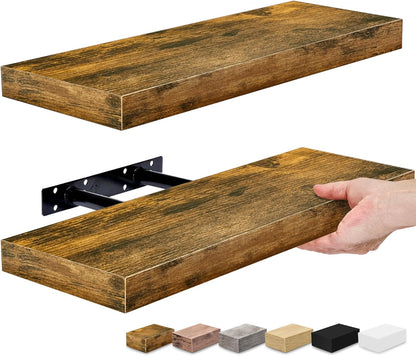 Sorbus Floating Shelves for Wall, Bathroom Shelves Wall Mounted for Kitchen, Bedroom, Bathroom
