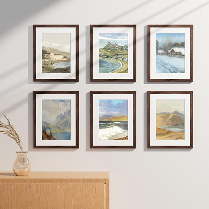 Vittanly 11x14 Picture Frames Set of 9, Shatter Resistant Plexiglass, Display 8x10 Pictures with