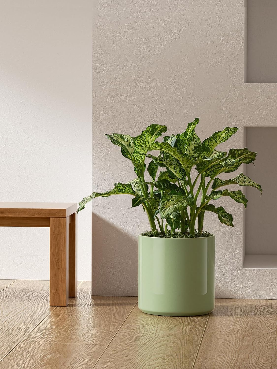 LE TAUCI 12 Inch Pots for Plants, Ceramic Large Plant Pot for Indoor Plants, Mid-Century Modern