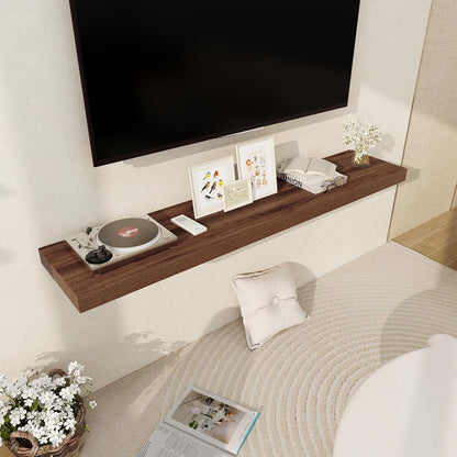 Floating Shelves 55 Inch Long, 12 Inch Deep Floating Shelves for Wall, Rustic Deep Wall Shelf for