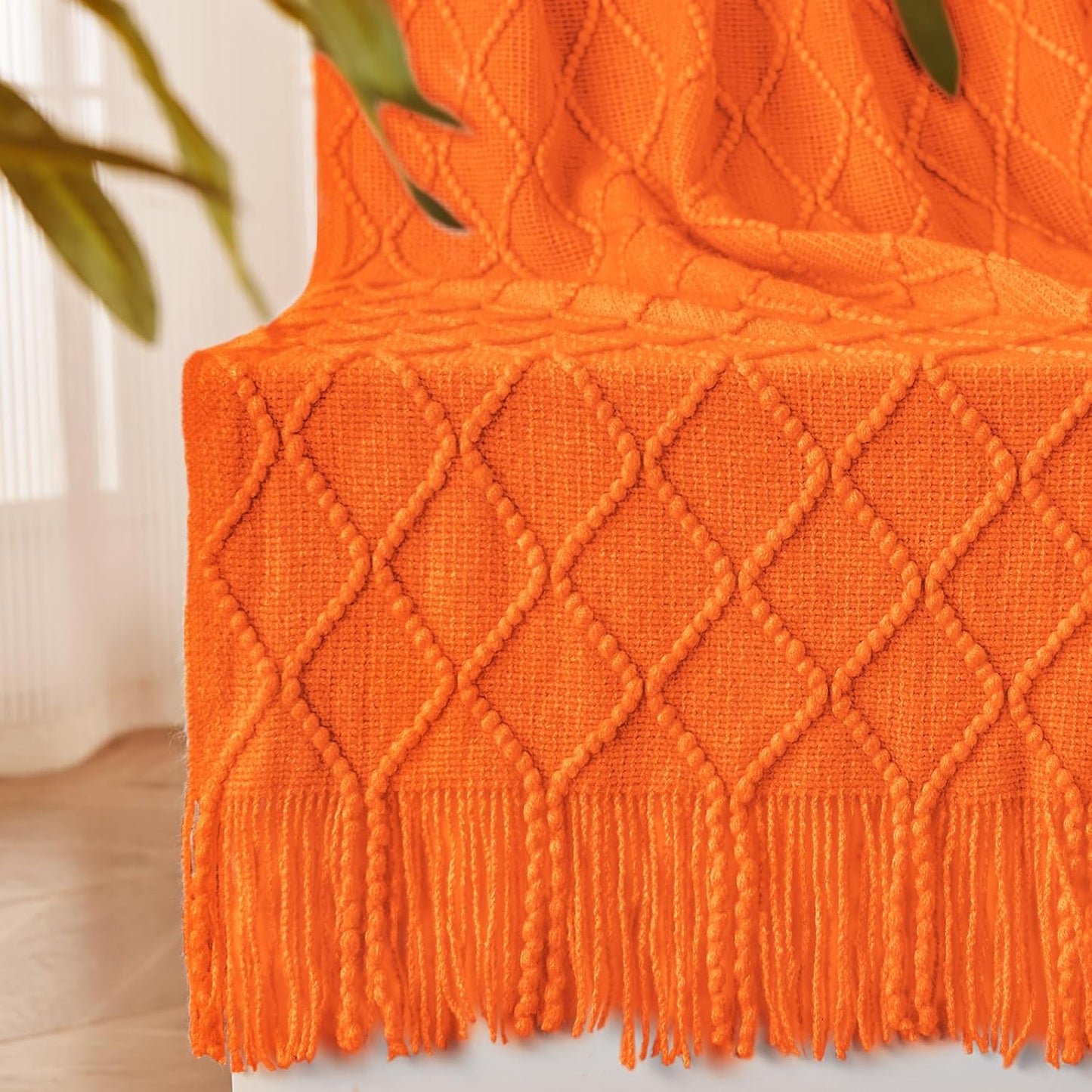 inhand Fall Throw Blanket Burnt Orange Halloween Decor for Couch, Soft Living Room Home Decor