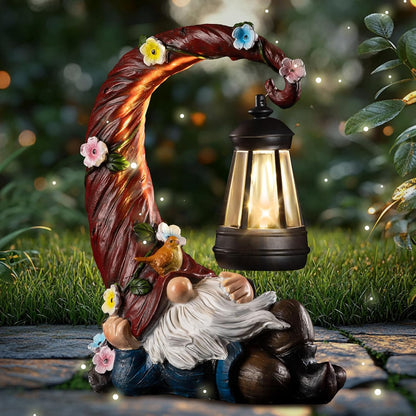 Garden Gnomes Outdoor Statues with Solar Light Funny Gnome Decor Gifts for Women Mom Gnomes