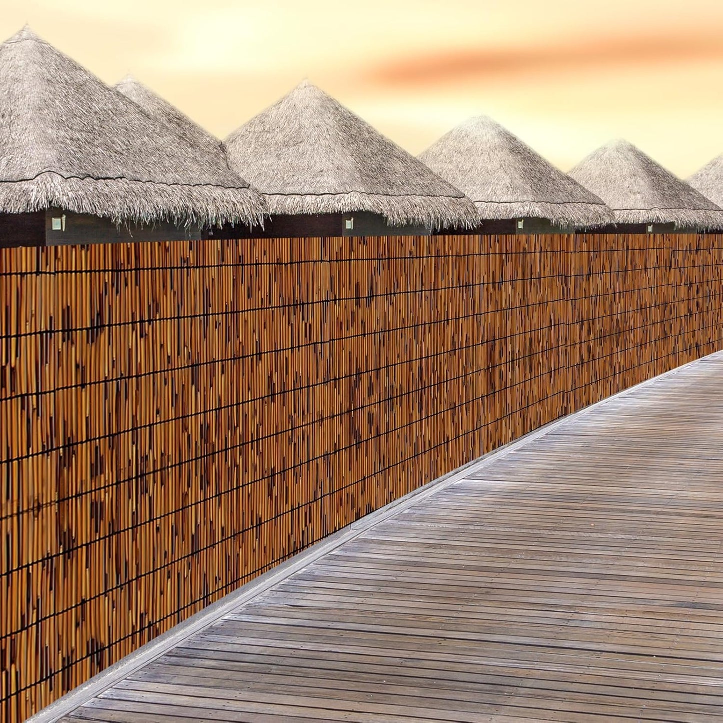2PACK Natural Reed Fencing 6FT X 16.4FT Reed Fence 6FT High Balcony Reed Fence Privacy Reed Screen