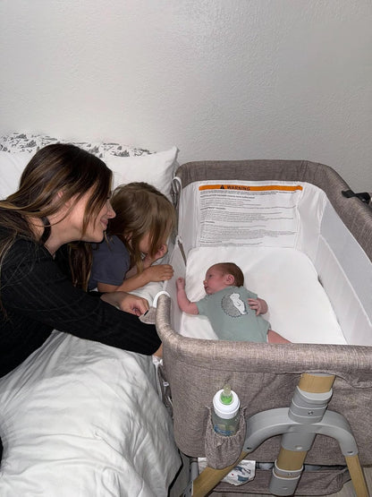 HARPPA Cuddly Bassinet, 3 in 1 Baby Bassinet Bedside Sleeper, Bedside Crib with Mattress and