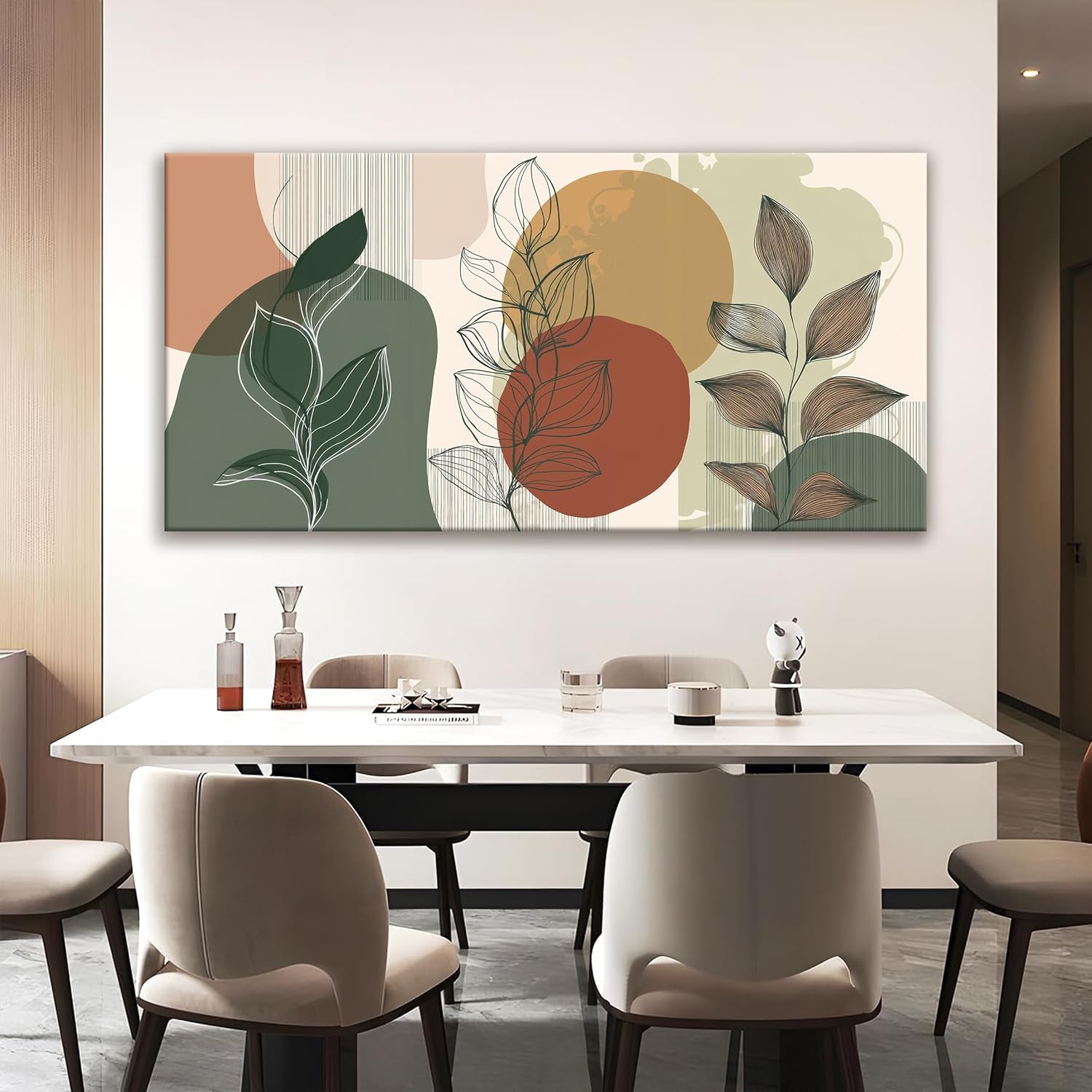 Tsomzxng Large Abstract Boho Wall Art For Living Room Century Modern Canvas Art Wall Decor Picture
