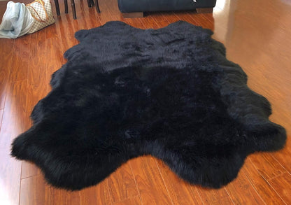 LAMBZY Faux Sheepskin Super Soft Hypoallergenic Silky Shag Rug for Living Room, Kids Room, Sofa