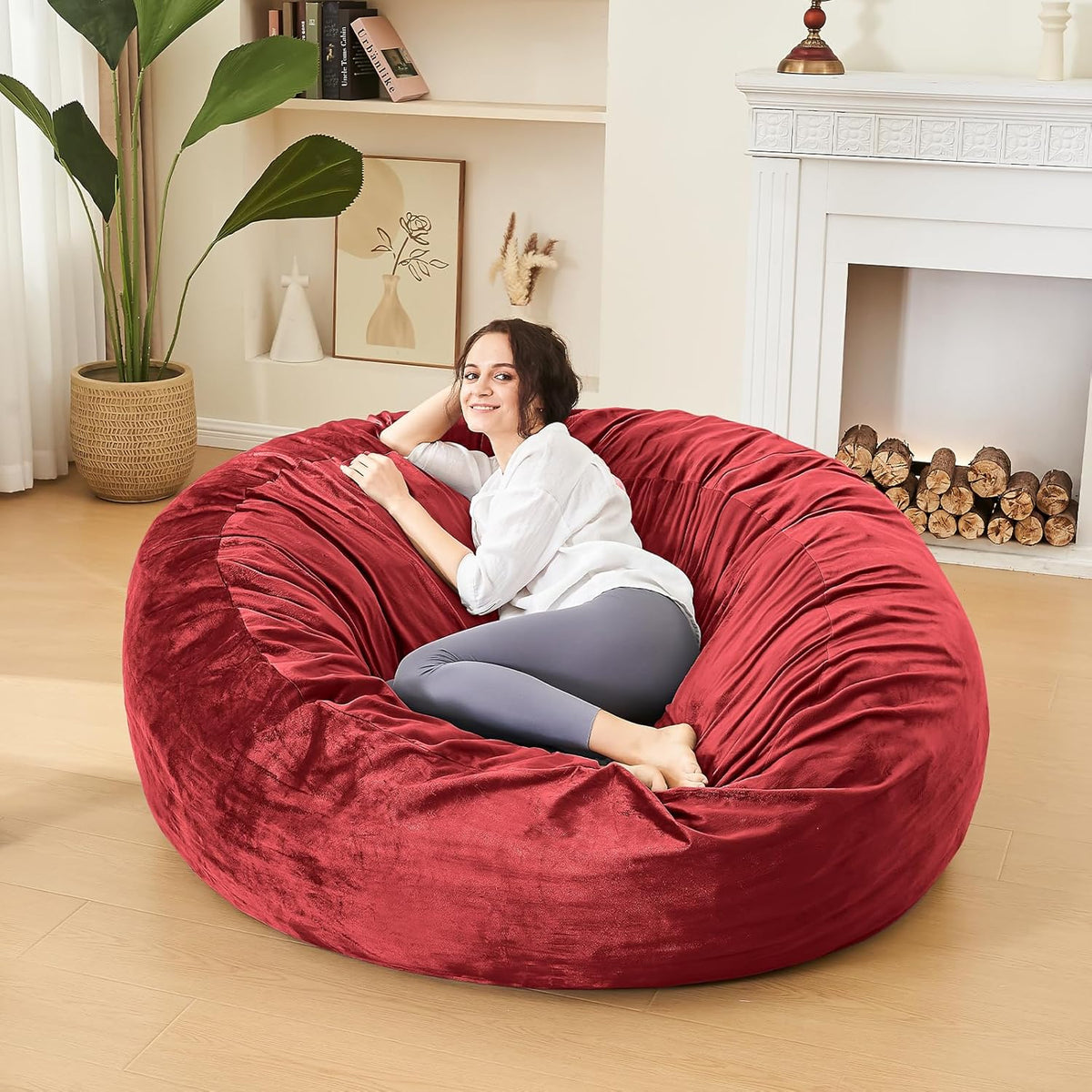 Bean Bag Chairs for Adults - Memory Foam Furniture BeanBag Chair - Kids/Teens Sofa with Soft Micro