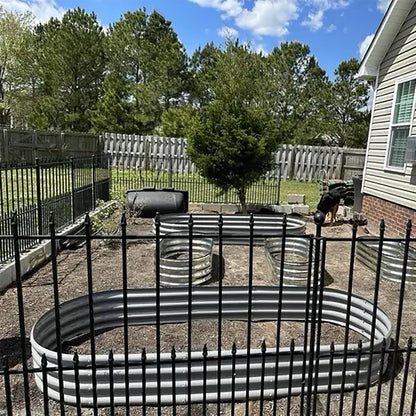 2 Pack 8x3x1FT Galvanized Raised Garden Bed Large Metal Planter Box Kit Elevated Raised Garden