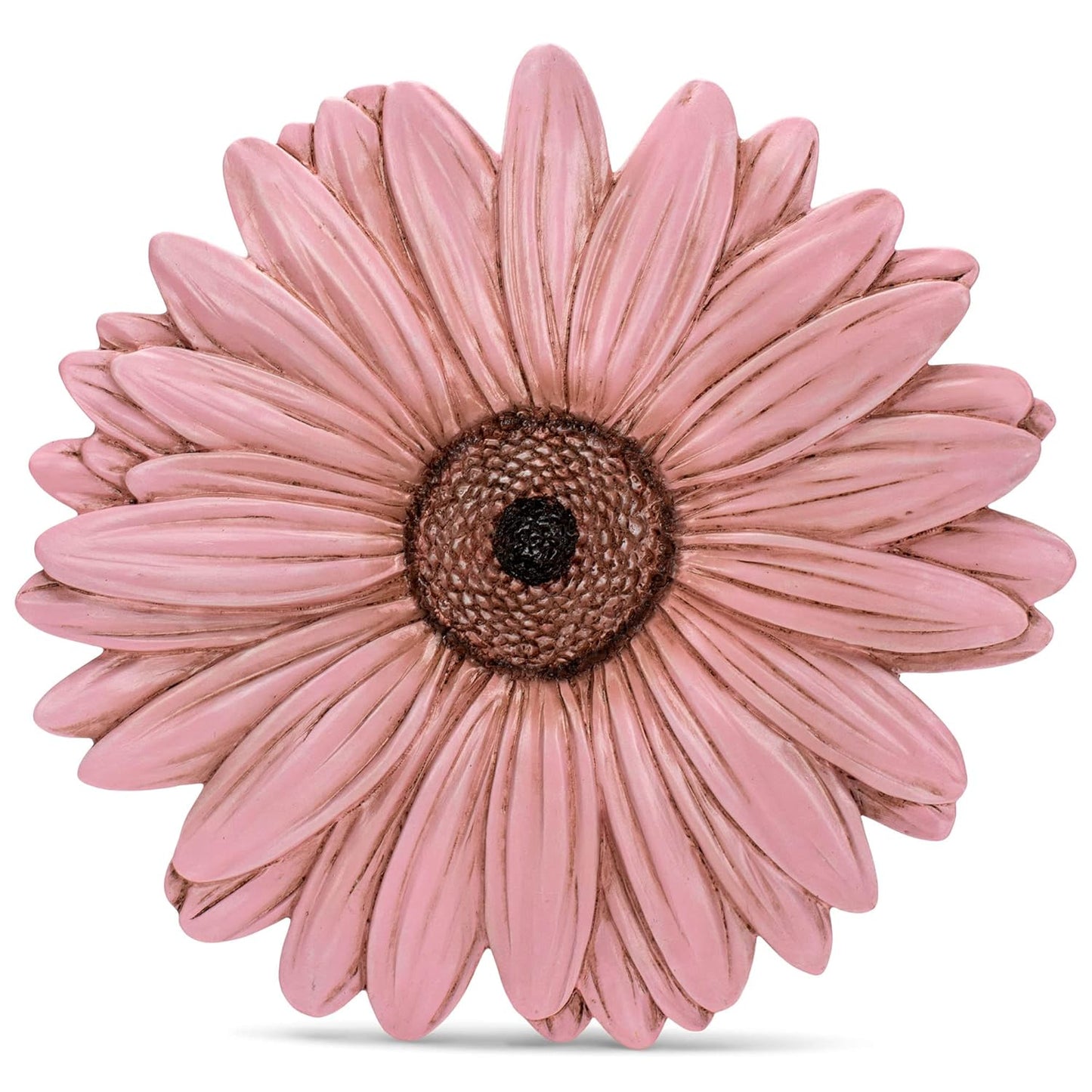 NAT & Jules Gerbera Daisy Flower Shaped Dimensional Indoor Outdoor 12 inch Cast Resin Decorative