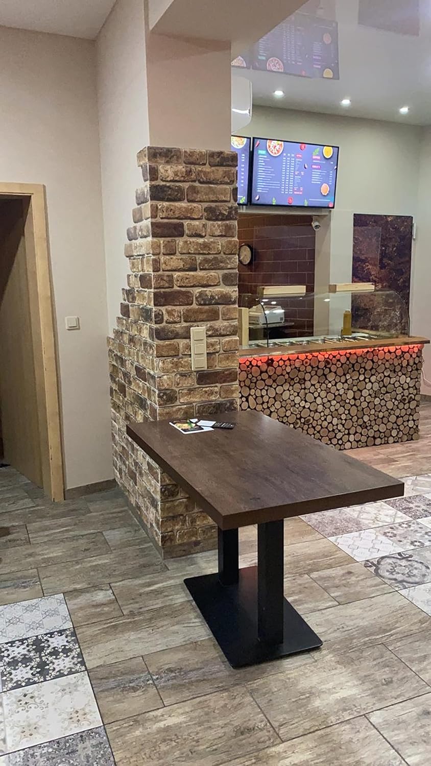 Dundee Deco 3D Wall Panels Faux Brick - Cladding, Light Brown Stone Look Wall Paneling, Styrofoam
