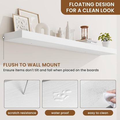 fuqing Floating Shelves for Wall, Bathroom Shelf Wall Mounted for Storage, Shelves with Invisible