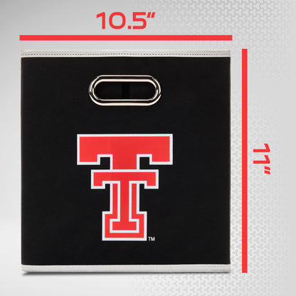 Franklin Sports NCAA Storage Bin - Cube Organizer - Texas Tech