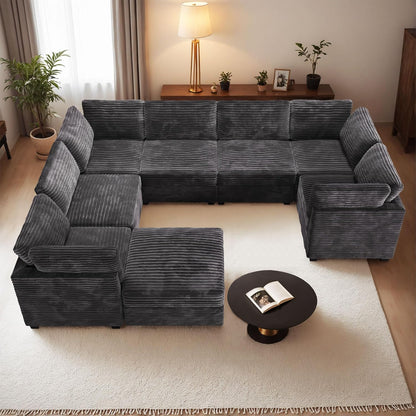 HOOOWOOO Modular Sectional Sofa,8 Pieces Sectional Couches for Living Room,131X98 G Shaped Cloud