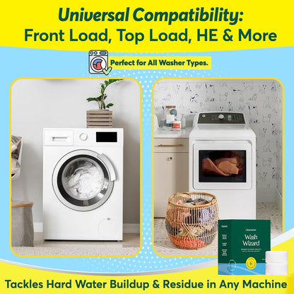 Cleanomic WashWizard Washing Machine Cleaner Tablets – Deep Cleaning Washer Cleaner for Front Load