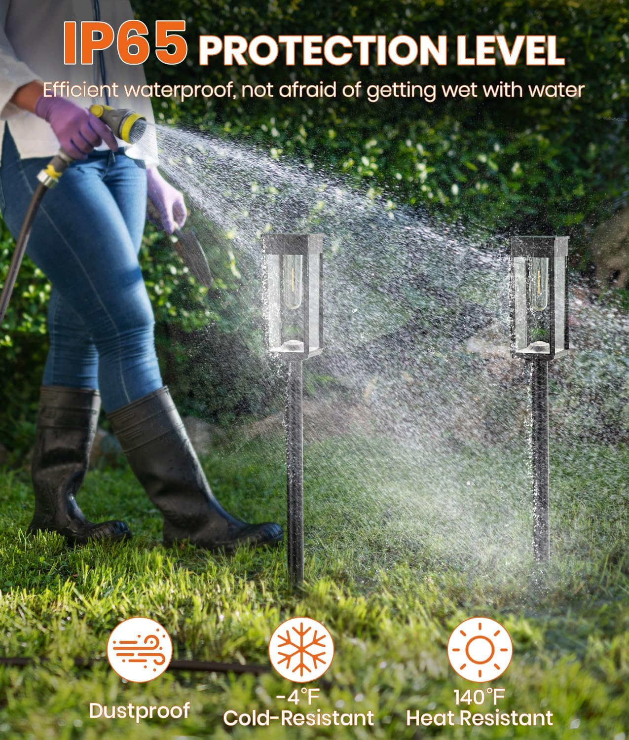 Super Bright Solar Pathway Lights Outdoor,8 Pack Solar Lights Outdoor,IP65 Waterproof Solar Garden