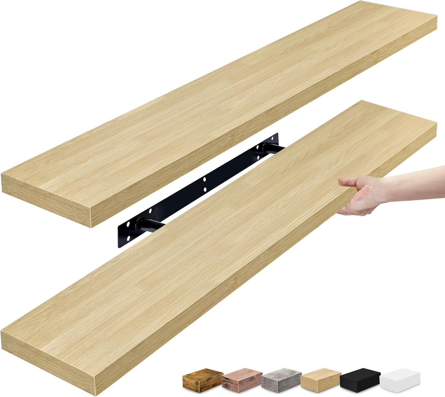 Sorbus Floating Shelves for Wall - 35 Inch Long Bathroom Shelves, Wall Decor for Bedroom, Kitchen
