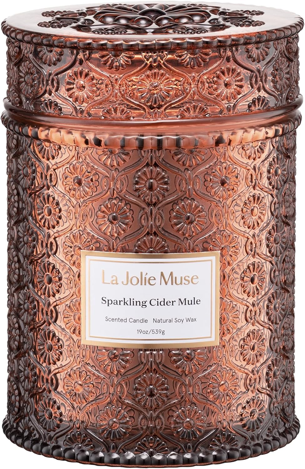 LA JOLIE MUSE Fall Candle | Sparkling Cider Mule Candle – Apple Cider, Orange & Amber | 19 oz