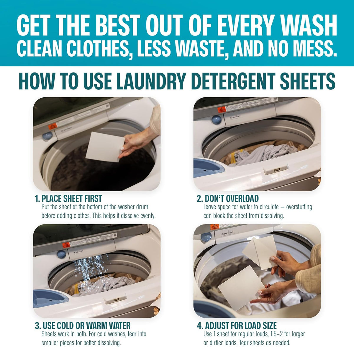 Sudstainables Laundry Detergent Sheets (60 Loads) – Eco-Friendly, Zero Waste, Plastic-Free Laundry