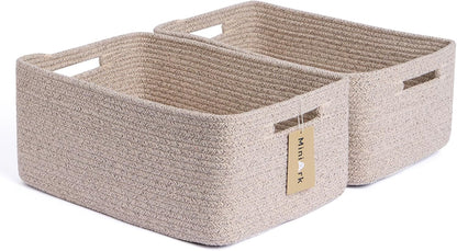 Large Storage Baskets for Shelves, Closet Organizers Bins for Clothes Blanket Towels, Baby Nursery