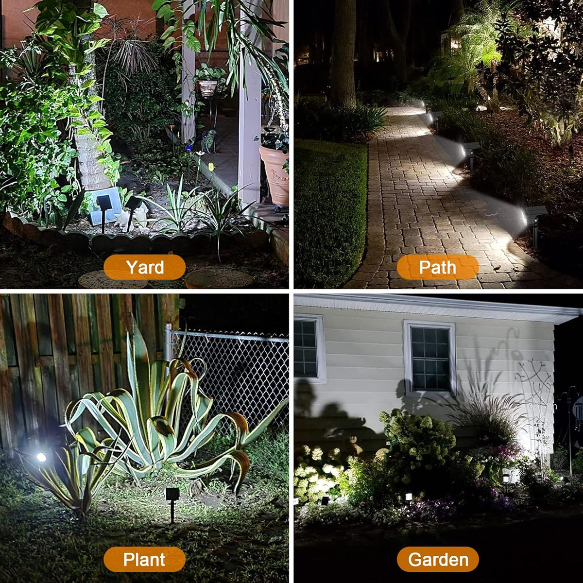 LANSOW Solar Spot Lights Outdoor, [2 Pack/57 LED] 2-in-1 Solar Landscape Spotlights, 3 Modes IP65