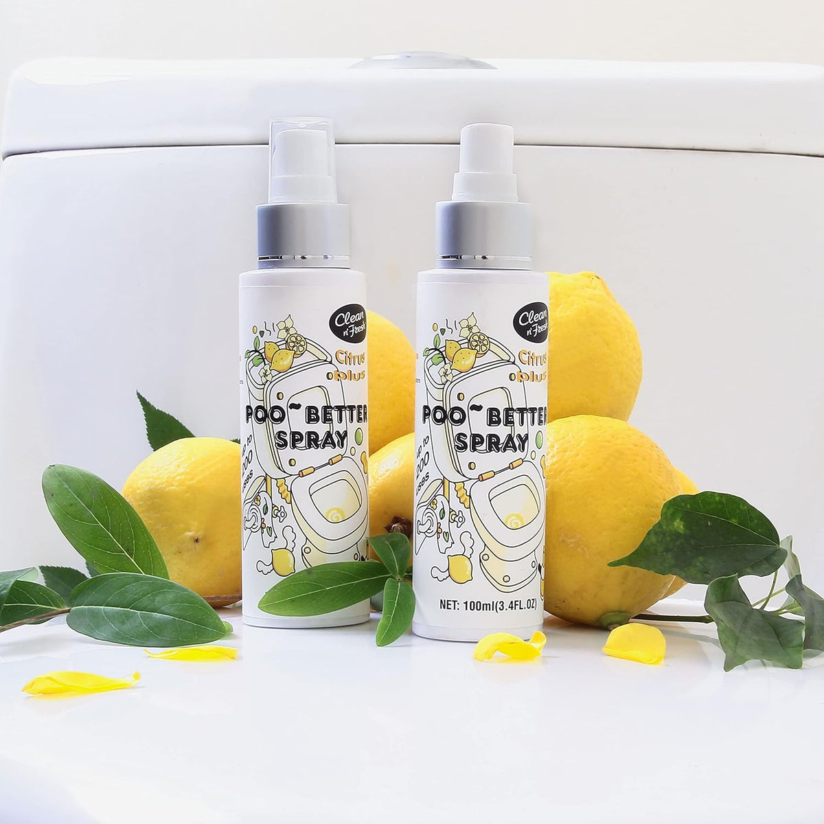 Clean-n-Fresh Toilet Spray, 6.8 Fl.oz Poo Spray | Up to 400+ Uses, 100% Natural Plant Essential Oil