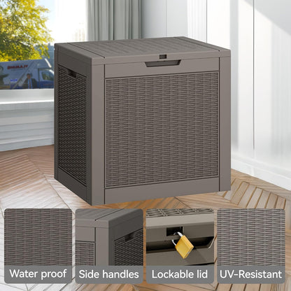 KAMABOKO 30 Gallon Outdoor Storage Box, Resin Deck Boxes Indoor and outdoor, Waterproof Storage Box