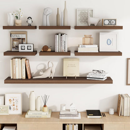 55 Inch Floating Shelves, 55"x9.25"x1.5" Inch Deep Floating Shelves for Wall, Wooden Shelves for