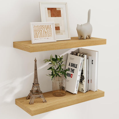 24 x 9 Floating Shelves, 9 Inch Deep Floating Shelf Wall Mounted, 24 Inch Bathroom Shelves Set of