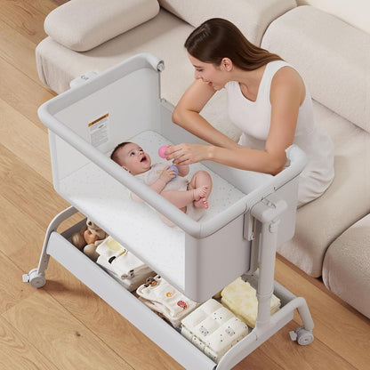 3-in-1 Baby Bassinet, Rocking Bassinet, Bedside Bassinet for Baby, Stable and Secure Bassinet