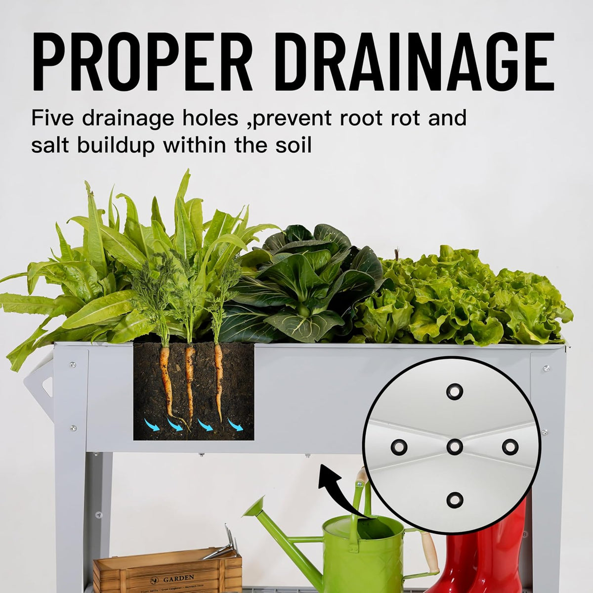 𝐑𝐚𝐢𝐬𝐞𝐝 𝐆𝐚𝐫𝐝𝐞𝐧 𝐁𝐞𝐝 𝐎𝐮𝐭𝐝𝐨𝐨𝐫 Elevate Herb Garden Planter Box Outdoor Raised