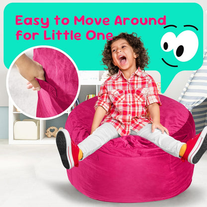 Hobestluk Bean Bag Chairs 2.5FT Bean Bag Chair with Memory Foam Filled & Machine Washable