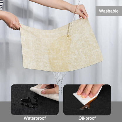 Myir JUN Placemats Dual Sided, Faux Leather Place Mats Set of 8 Indoor Placemats for Dining Table