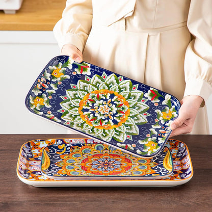 vancasso Serving Platters Set of 3, 16"/14"/12" Inch Rectangular Trays - Serving Platter Extra