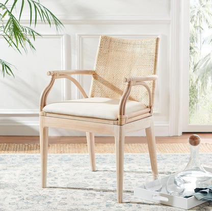 SAFAVIEH Home Collection Gianni Natural Wash/White Cushion Living Dining Room Bedroom Office Foyer
