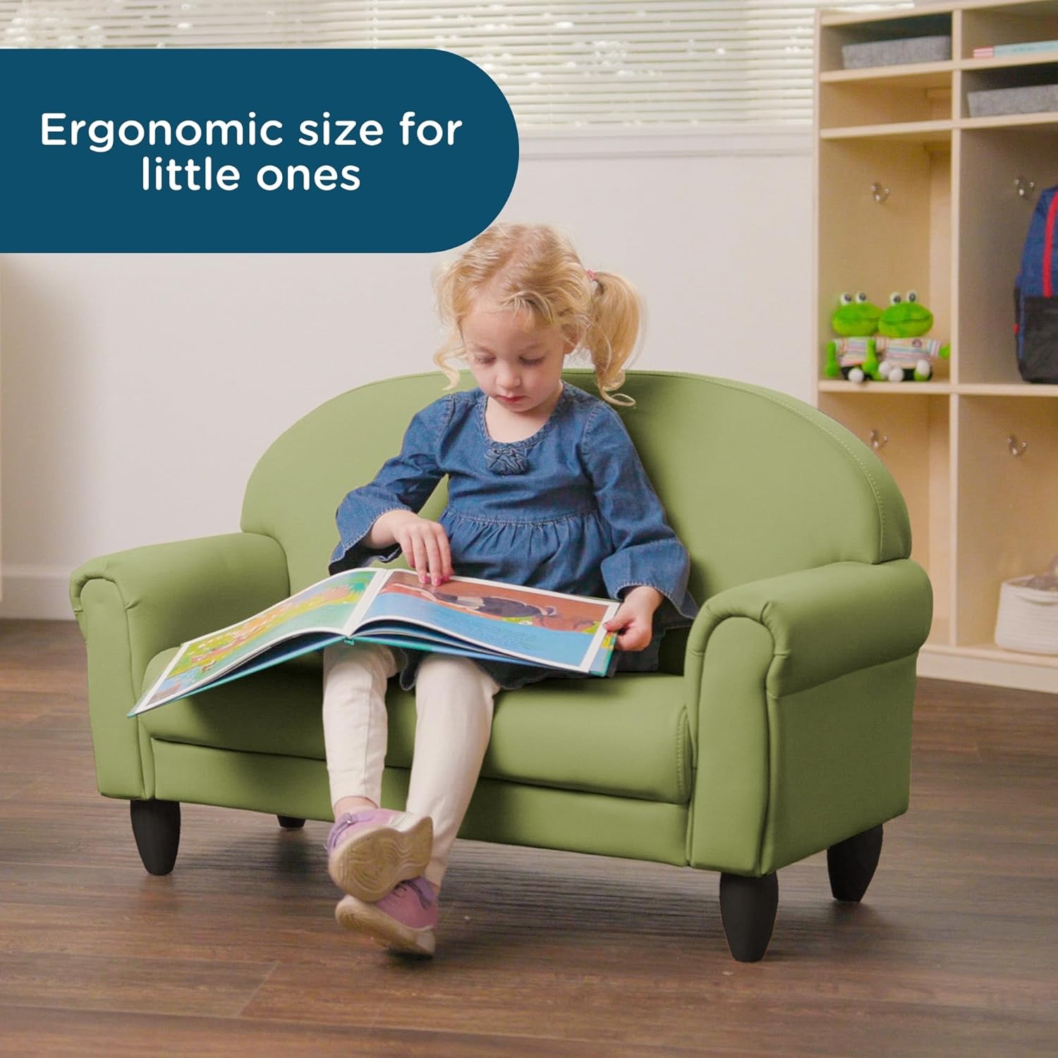 Children's Factory As We Grow Toddler Sofa, Flexible Seating for Daycare or Preschool, Kids Reading