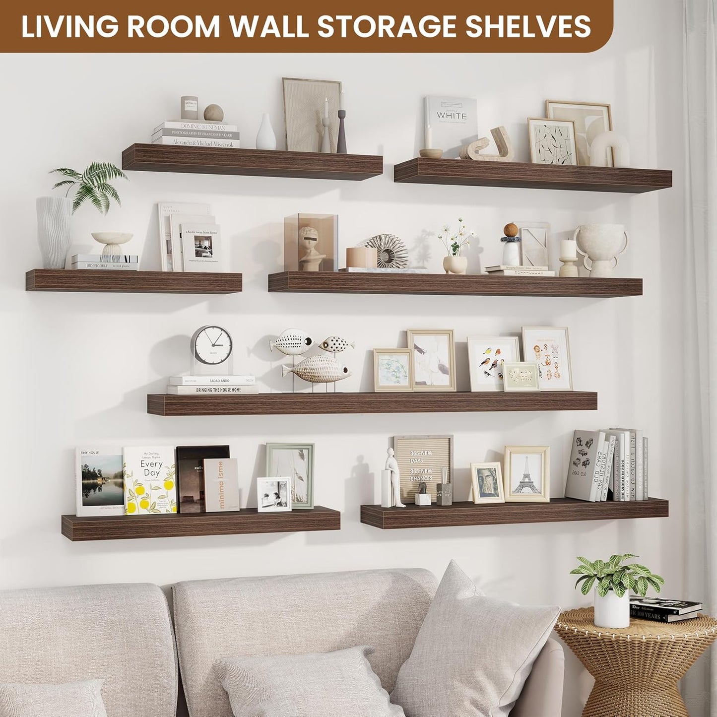 fuqing Floating Shelves for Wall, Bathroom Shelf Wall Mounted for Storage, Shelves with Invisible