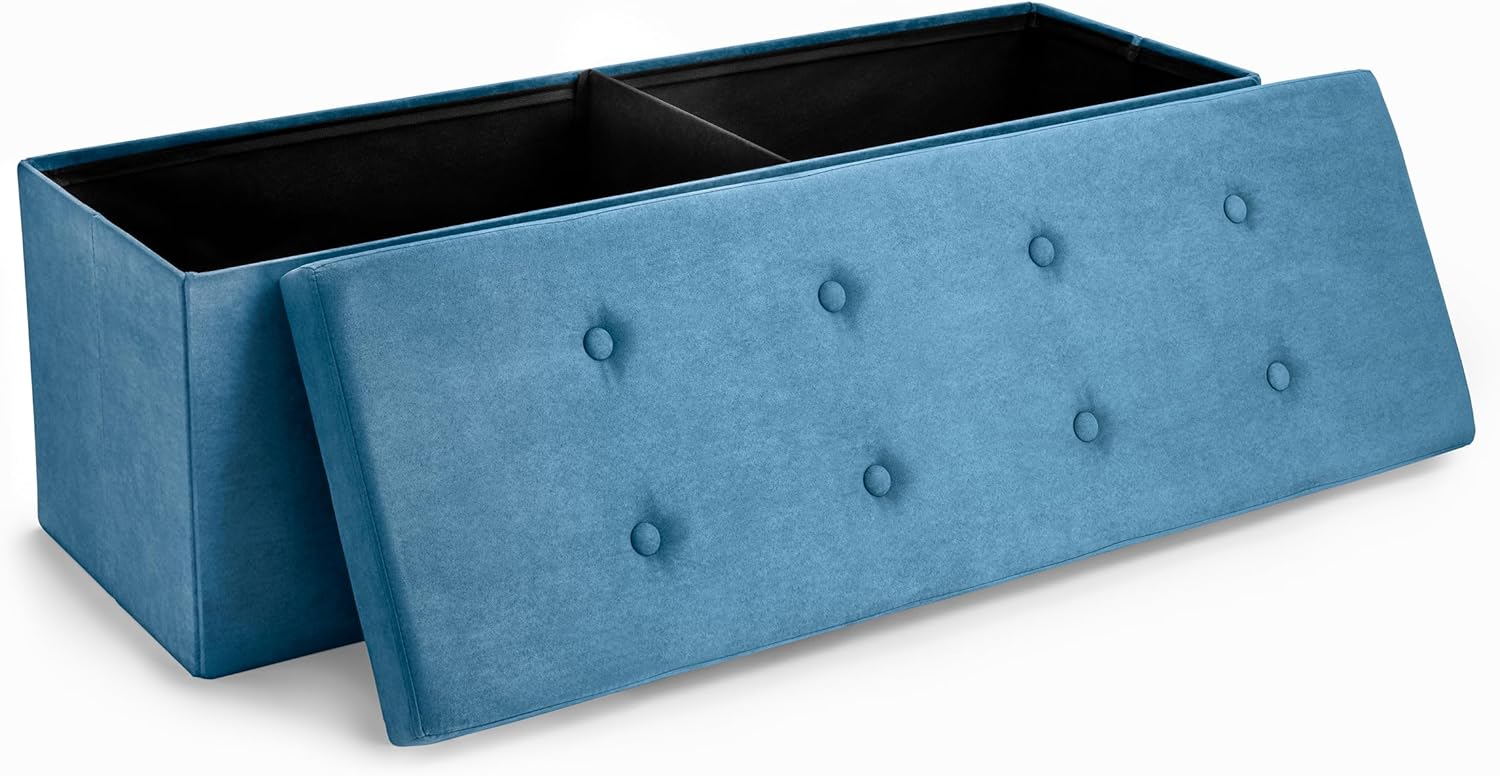 Sorbus Storage Ottoman Bench – Collapsible/Folding Bench Chest with Cover – Perfect Toy and Shoe