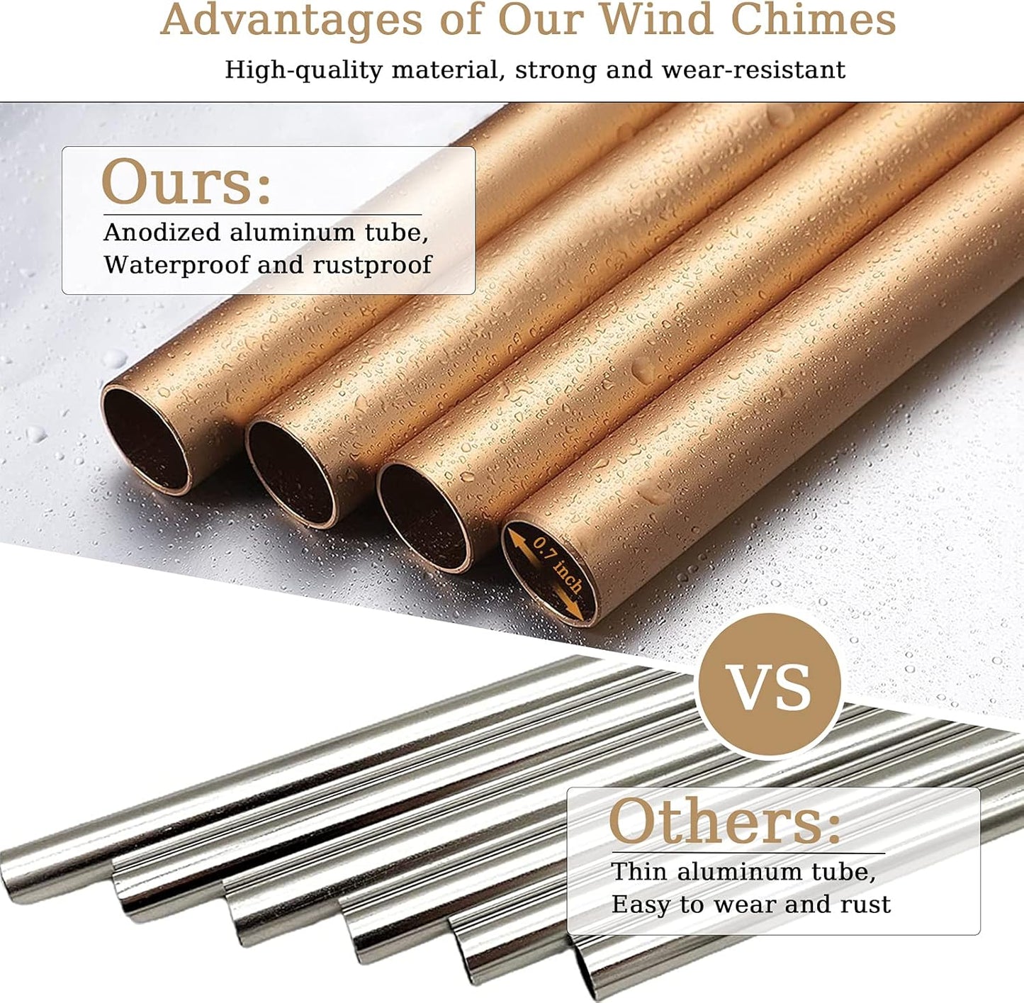 Wind Chimes for Outside, 30" Wooden Sympathy Wind Chimes Memorial Wind Chime for Loss of Loved One
