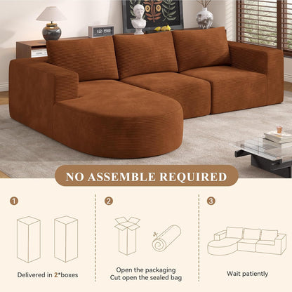 Modular Sectional Sofa with L-Shape Chaise,Cloud Sectional Modern Sleeper Couch with Deep